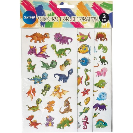 Poza cu Stickere decorative din hartie 15x10mm si 30x15mm pagina 19x10cm asortate pe blister