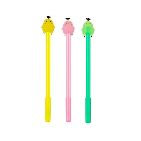 Poza cu Pix model gaini, mina pe baza de ulei, dimensiune mina 0.7mm, 20buc/borcan