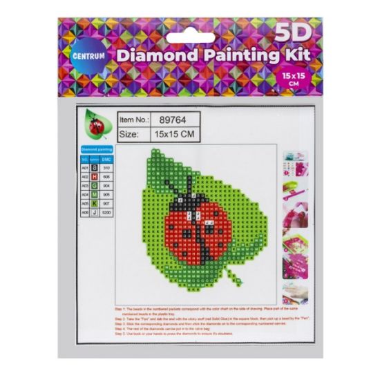 Poza cu Kit mozaic cu pietre acrilice, dimensiune 150 x 150 mm. Model gargarita.