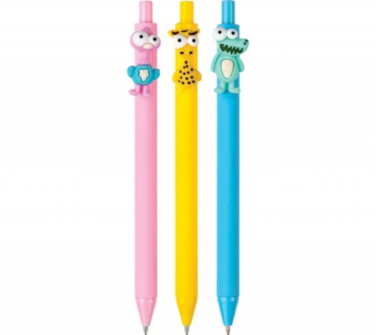 Poza cu Pix cu mina albastra, scriere 0.7mm. Modele animale 3D. 36buc/display.