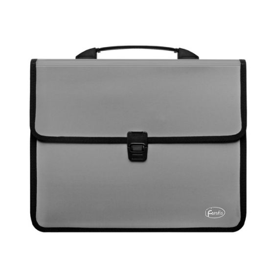 Poza cu Servieta A4 cu 2 compartimente. Culoare gri