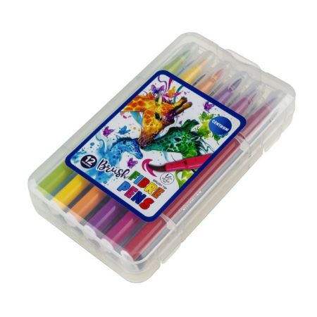 Poza cu Carioci cu vârf de pensula, 12 culori pe cutie, model ART. lungime carioca 167 mm. cu diametrul de 10.4mm.