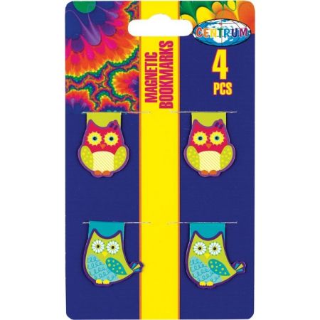 Poza cu Semne de carte magnetice, modele Bufnite. 4 buc/blister.