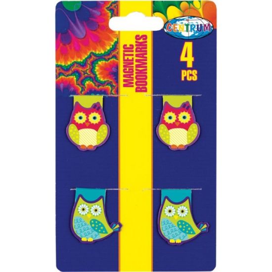 Poza cu Semne de carte magnetice, modele Bufnite. 4 buc/blister.