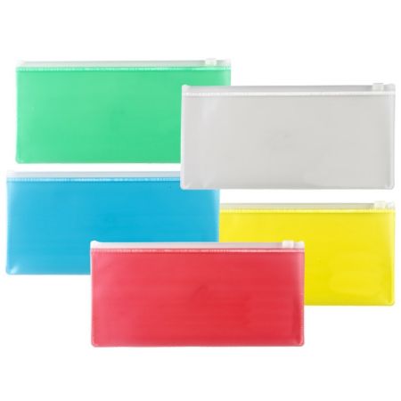 Poza cu Plic cu fermoar,  dimensiune 24 x11,8 cm. ( DL ) 4 culori asortate.