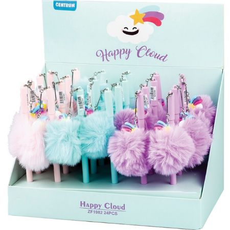 Poza cu Pix RAINBOW POMPON mina albastra  0,7mm