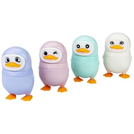 Poza cu Ascutitoare plastic simpla cu radiera si container model PINGUIN