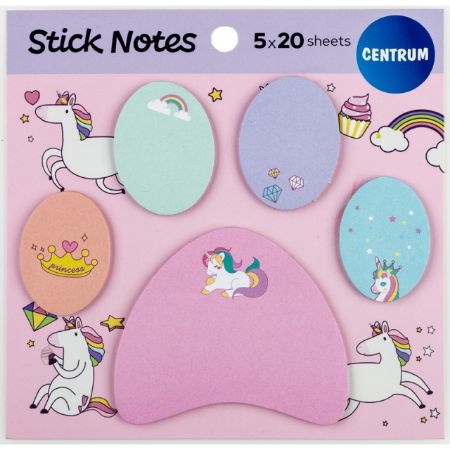 Poza cu Index notes autoadeziv din hartie model UNICORN  37 x 27mm si 70 x 60mm 100 de file