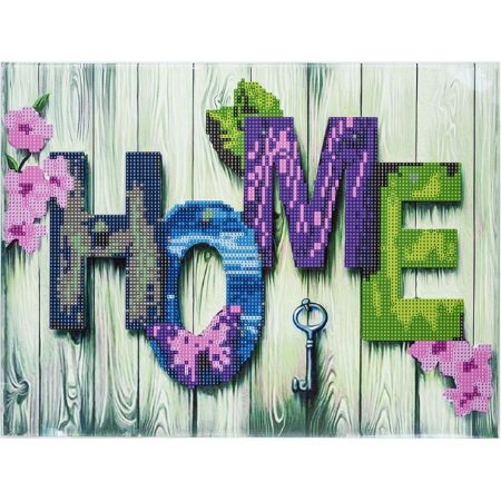 Poza cu Kit mozaic cu pietre acrilice pe canvas 30x40 cm Model VINTAGE HOME.