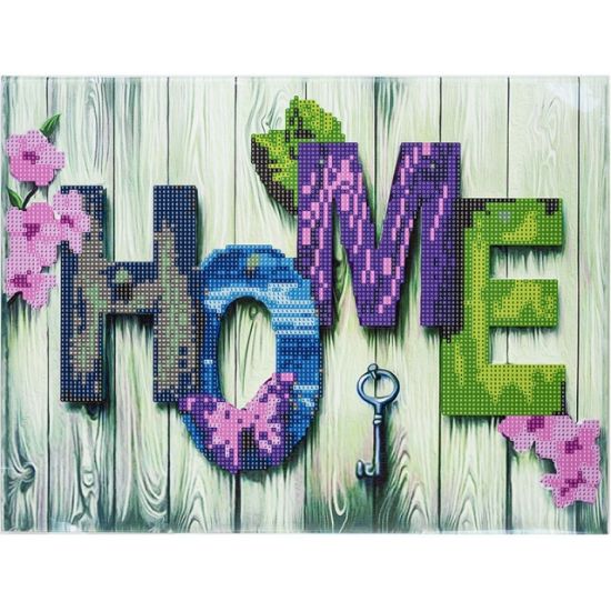 Poza cu Kit mozaic cu pietre acrilice pe canvas 30x40 cm Model VINTAGE HOME.