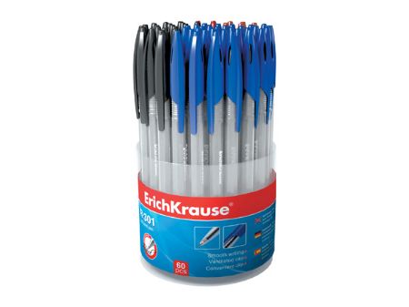 Poza cu Pix cu capac ventilat "CRISTAL R-301", 3 culori ass. (60buc/borcan)