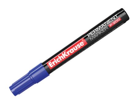 Poza cu Permanent marker albastru, varf rotund P-200