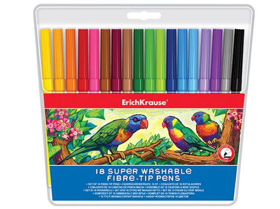 Poza cu Carioca SUPER WASHABLE cu capac ventilat, 18cul/set