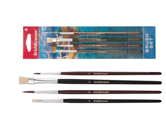 Poza cu Set 4 pensule in blister nr 2, 4, 6, 8 pentru acuarele