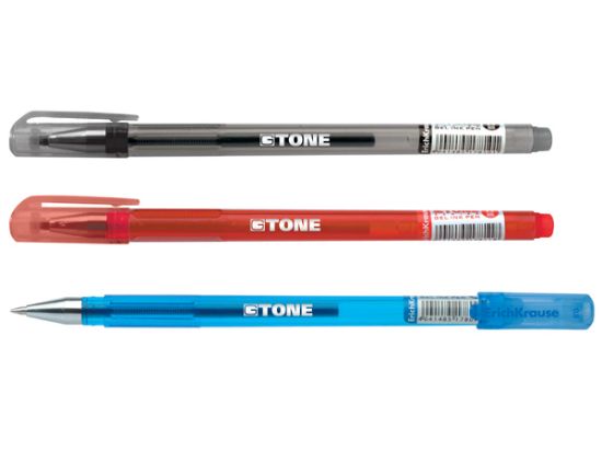 Poza cu Pix cu gel G-TONE, corp transparent, capac, design modern, mina neagra