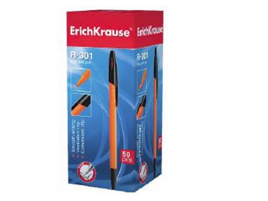 Poza cu Pix R-301 MATIC ORANGE, 0.7 mm,  corp plastic orange, capac in culoarea cernelii, mina neagra