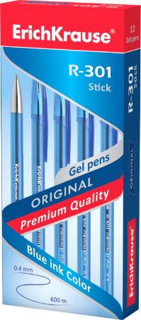 Poza cu Pix cu gel si capac ventilat R-301, 0.5mm, albastru, (12buc/cut)