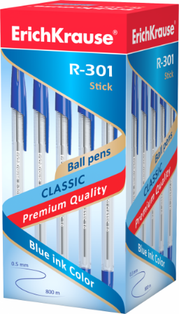 Poza cu Pix cu capac ventilat R-301 CLASIC 1.0 albastru 50buc/cut