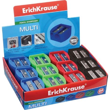 Poza cu Ascutitoare dubla din plastic, culori asortate, 24 buc/display MULTICOLOR