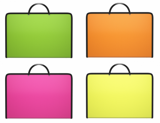 Poza cu SERVIETA GLANCE NEON DIMENSIUNE A3 PEFECTA PENTRU BLOCURILE DE DESEN, CU FERMOAR PE CELE 3 LATURI ALE SERVIETEI. NOU!!