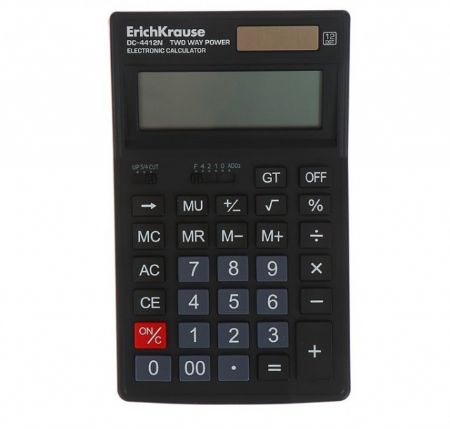 Poza cu Calculator 12 digiti DC-4412N cu incarcare solara si pe baterie. Dimensiune 180mm x 105mm