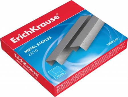 Poza cu Capse zincate dimensiune 23/10 pentru 50-70 de pagini. Calitate superioare a capselor datorita lipiciului de calitate foarte buna.