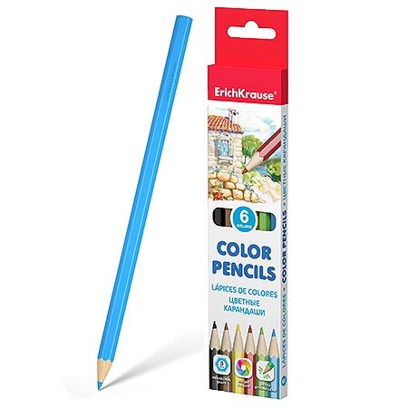 Poza cu Creioane color heagonale, 6 culori neon.