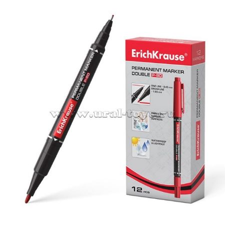 Poza cu Marker permanent culoare albastra cu doua capete, perfect pentru scrierea pe mai multe suprafete mai ales pentru eprubete si Cd -amp; DVD-uri. Durata de viata la raft de 5 ani.