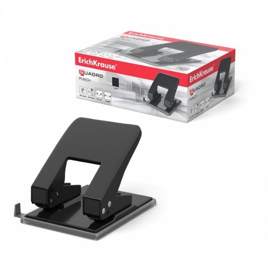 Poza cu Perforator metalic Quadro, capacitate perforare 40 de pagini. Dimensiune intre gauri 80mm, dimensiune perforare 6mm.