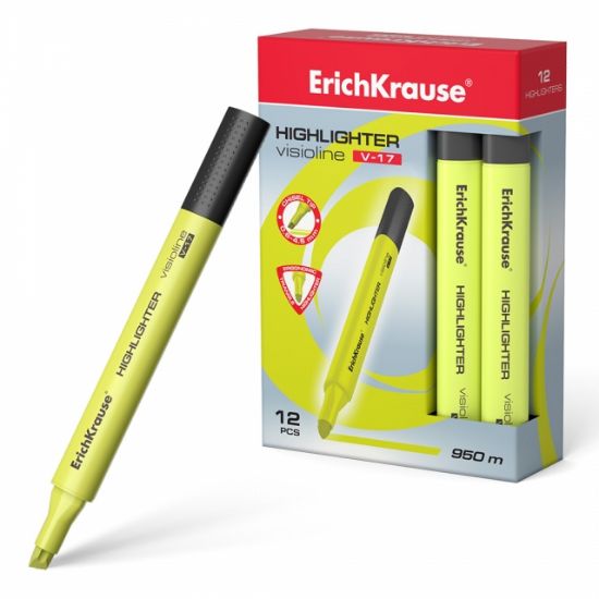 Poza cu Text marker Classic V-17 culoare cerneala galben, 12buc/cutie.