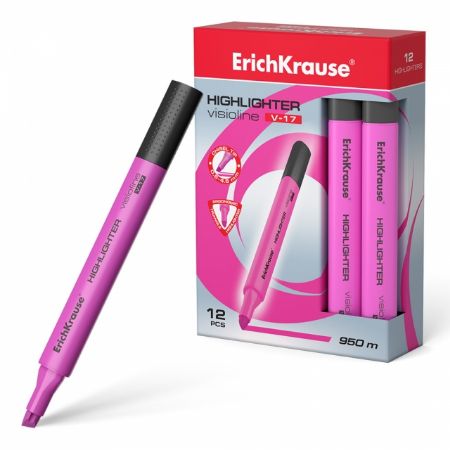 Poza cu Text marker Classic V-17 culoare cerneala roz, 12buc/cutie.