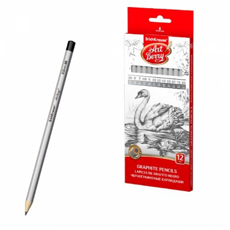 Poza cu Creioane hexagonale pe tarii ArtBerry 2H, H, F, HB, B, 2B, 3B, 4B, 5B, 6B, 7B, 8B 12buc/cutie