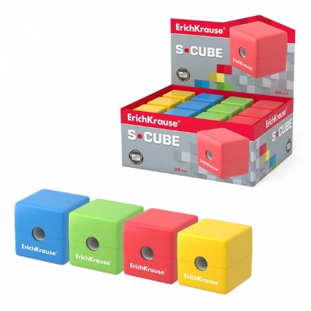Poza cu Ascutitoare simpla cu container model S-Cube, 24buc/display