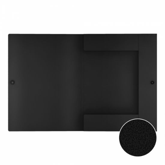 Poza cu Mapa plastic A4 MATT CLASSIC inchidere cu buton culoare NEGRU