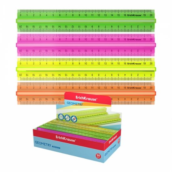 Poza cu Rigla plastic 20cm culori asortate