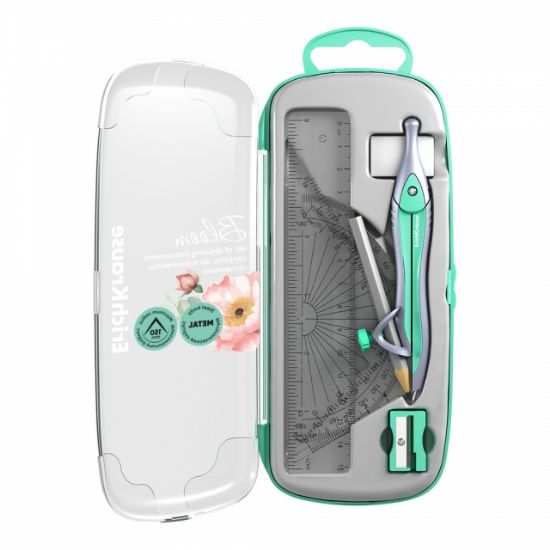 Poza cu Trusa geometrie PASTEL BLOOM 7 piese