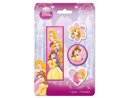 Poza cu Set 4 radiere in forma francizei, design diferit 4 personaje PRINTESE DISNEY
