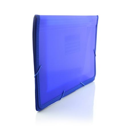 Poza cu Mapa OFFICE BOX plastic A4 cu elastic, culoare ALBASTRU, deschidere 7cm