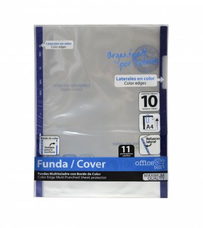 Poza cu Folie de protectie OFFICE BOX A4, 80 microni, index ALBASTRU