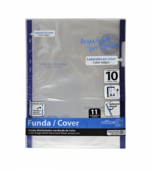 Poza cu Folie de protectie OFFICE BOX A4, 80 microni, index ALBASTRU