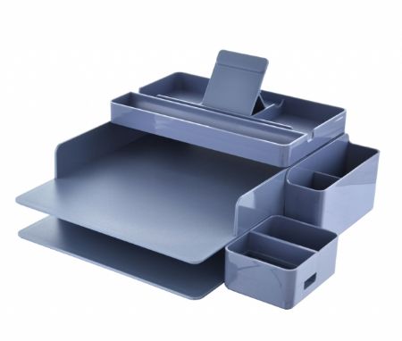 Poza cu Desk Organizer OFFICE BOX culoare gri