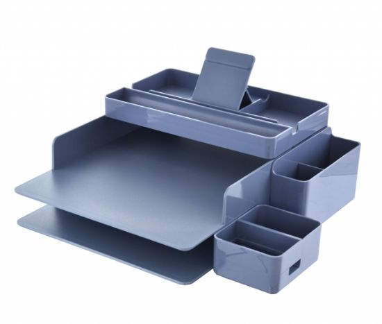 Poza cu Desk Organizer OFFICE BOX culoare gri