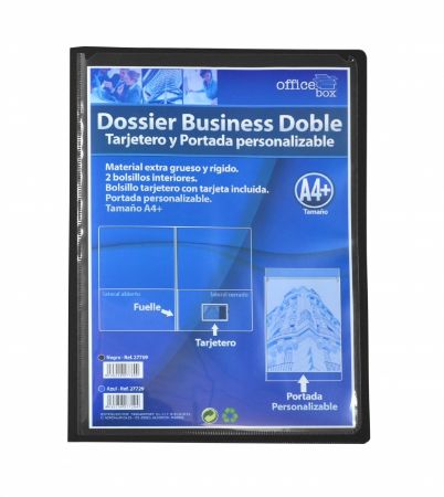 Poza cu DOSAR PLASTIC A4 CU BUZUNARE OFFICE BOX - NEGRU