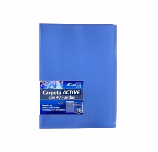 Poza cu MAPA PLASTIC DE PREZENTARE, A3 SUPRA  CU 20 DE FOLII  - ALBASTRU