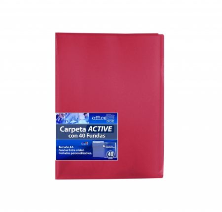 Poza cu MAPA PLASTIC DE PREZENTARE A3 SUPRA CU 20 FOLII - ROSU