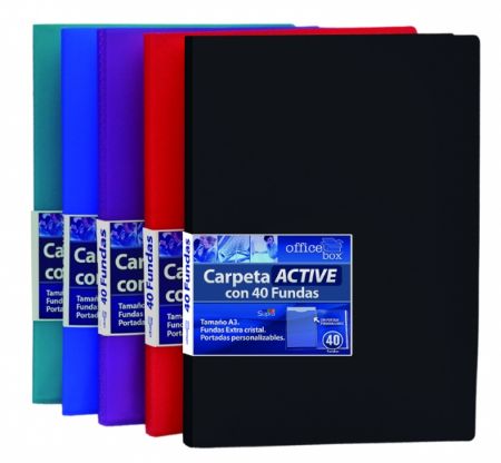 Poza cu MAPA PLASTIC DE PREZENTARE A3 SUPRA CU 40 FOLII - ROSU