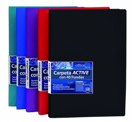 Poza cu MAPA PLASTIC DE PREZENTARE A3 SUPRA CU 40 FOLII - ROSU