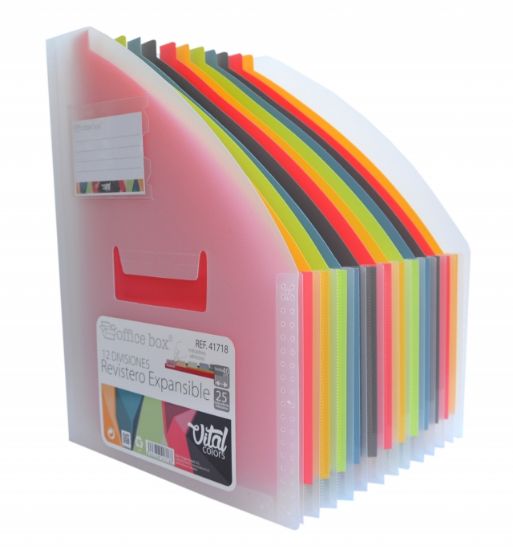 Poza cu SUPORT VERTICAL PVC A4 PLUS EXTENSIBIL CU 12 COMPARTIMENTE