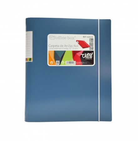 Poza cu DOSAR PLASTIC A4 PLUS  CU MECANISM,  MUCHIE 7cm- ALBASTRU