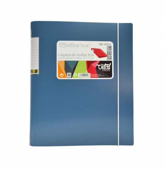 Poza cu DOSAR PLASTIC A4 PLUS  CU MECANISM,  MUCHIE 7cm- ALBASTRU